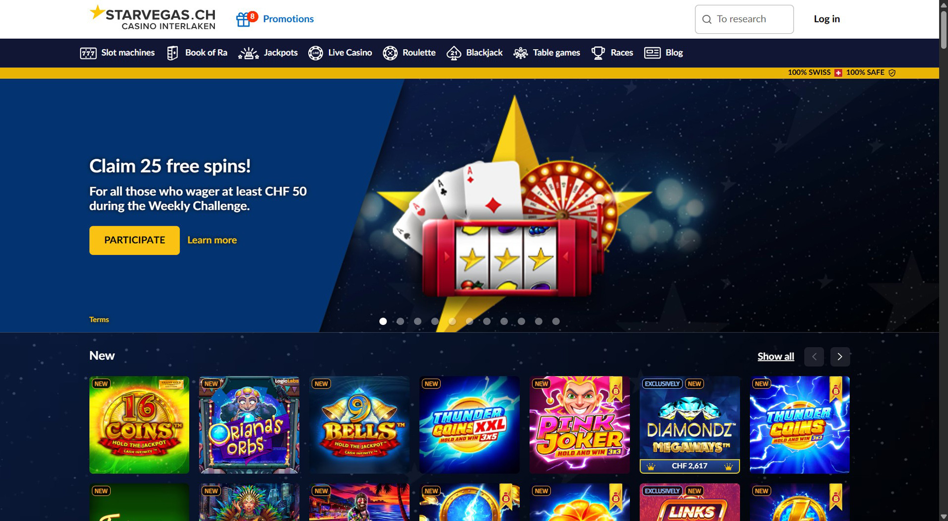 4. StarVegas- Opzione casinò Satispay affidabile